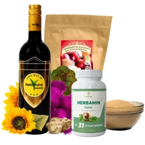 Pachet pentru sistemul digestiv 1 (Herbafulvo Essencia Premium, Herbamin Forte, Fibră de măr 250g)